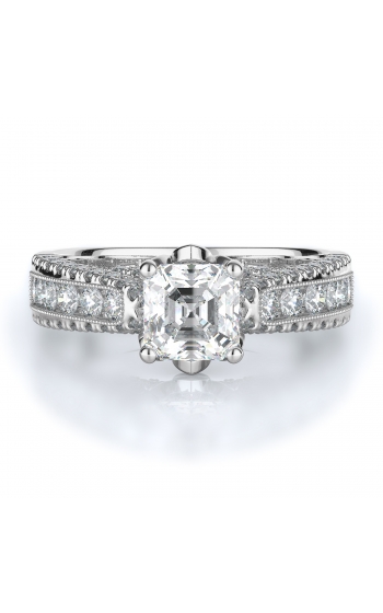 Sidestone Style Diamond Engagement ring 
(Center Diamond Not Included)