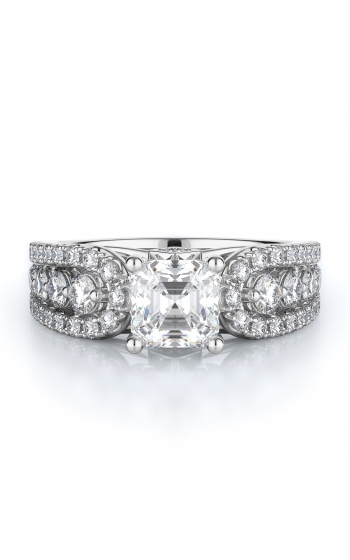 Sidestone Style Diamond Engagement ring 
(Center Diamond Not Included)