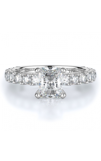 Sidestone Style Diamond Engagement ring 
(Center Diamond Not Included)