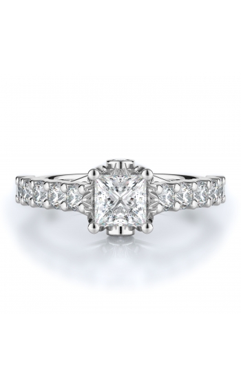 Sidestone Style Diamond Engagement ring 
(Center Diamond Not Included)