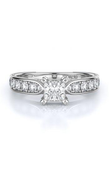 Sidestone Style Diamond Engagement ring 
(Center Diamond Not Included)