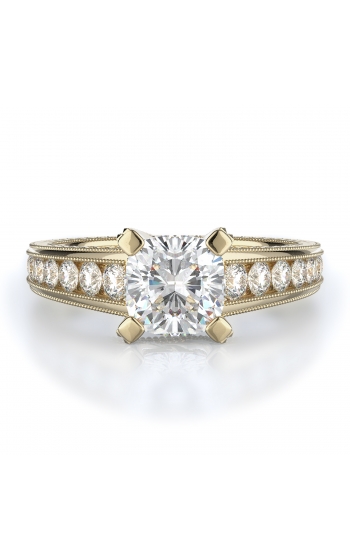 Sidestone Style Diamond Engagement ring 
(Center Diamond Not Included)