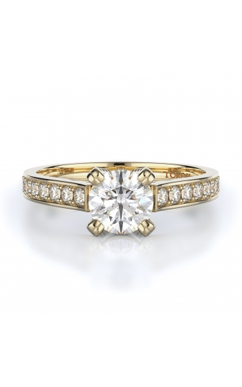 Sidestone Style Diamond Engagement ring 
(Center Diamond Not Included)