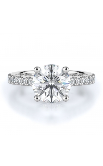 Sidestone Style Diamond Engagement ring 
(Center Diamond Not Included)