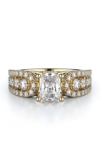 Sidestone Style Diamond Engagement ring 
(Center Diamond Not Included)