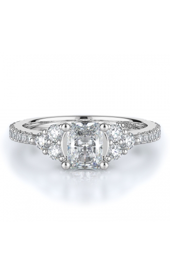 Sidestone Style Diamond Engagement ring 
(Center Diamond Not Included)