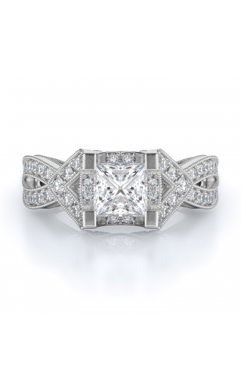 Sidestone Style Diamond Engagement ring 
(Center Diamond Not Included)