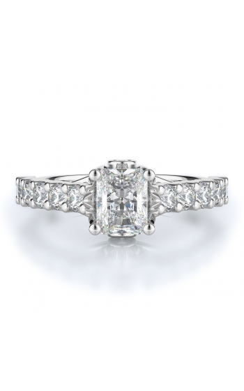 Sidestone Style Diamond Engagement ring 
(Center Diamond Not Included)