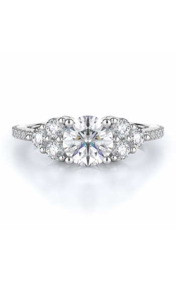 Sidestone Style Diamond Engagement ring 
(Center Diamond Not Included)