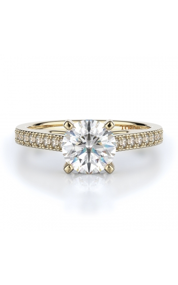 Sidestone Style Diamond Engagement ring 
(Center Diamond Not Included)