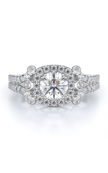 Halo Style Diamond Engagement ring 
(Center Diamond Not Included)