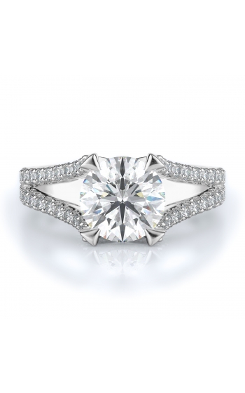 Sidestone Style Diamond Engagement ring 
(Center Diamond Not Included)