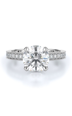 Sidestone Style Diamond Engagement Ring 
(Center Diamond Not Included)