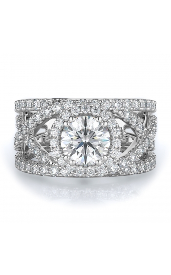 Halo Style Diamond Engagement ring 
(Center Diamond Not Included)