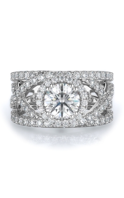 Halo Style Diamond Engagement Ring 
(Center Diamond Not Included)