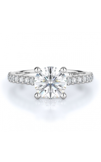 Sidestone Style Diamond Engagement ring 
(Center Diamond Not Included)