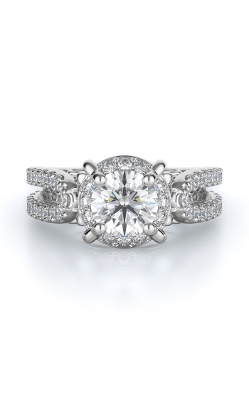 Halo Style Diamond Engagement ring 
(Center Diamond Not Included)