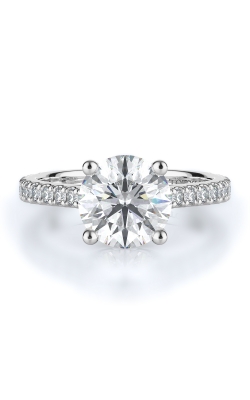 Sidestone Style Diamond Engagement Ring 
(Center Diamond Not Included)