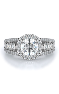 Halo Style Diamond Engagement Ring 
(Center Diamond Not Included)