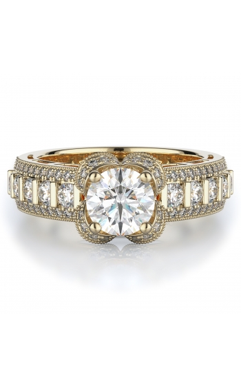 Sidestone Style Diamond Engagement ring 
(Center Diamond Not Included)