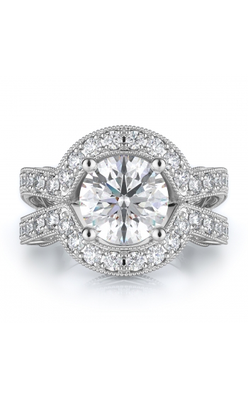 Sidestone Style Diamond Engagement ring 
(Center Diamond Not Included)