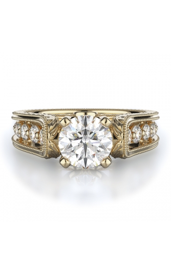 Sidestone Style Diamond Engagement ring 
(Center Diamond Not Included)