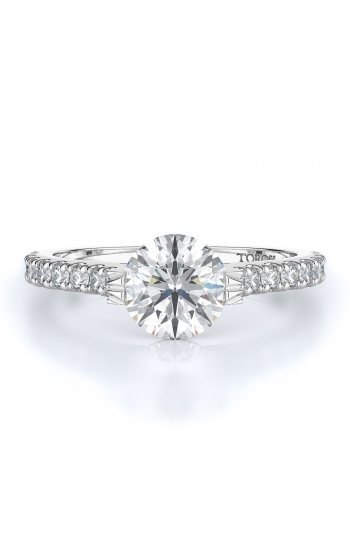 Sidestone Style Diamond Engagement ring 
(Center Diamond Not Included)