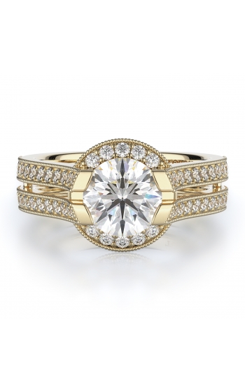 Sidestone Style Diamond Engagement ring 
(Center Diamond Not Included)