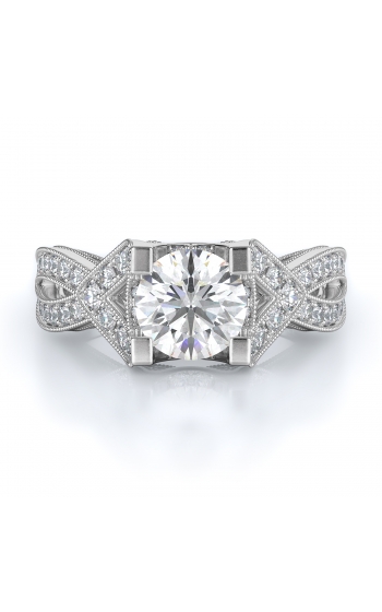 Sidestone Style Diamond Engagement ring 
(Center Diamond Not Included)